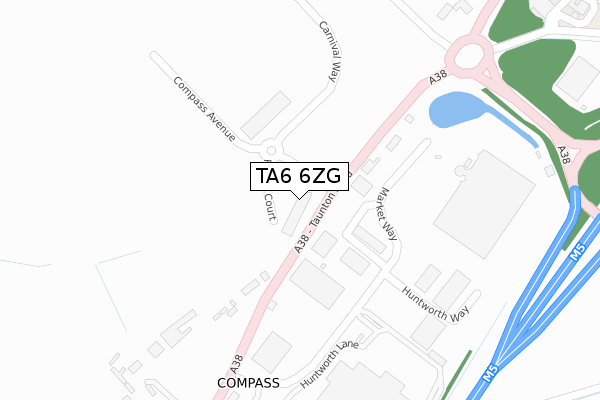 TA6 6ZG map - large scale - OS Open Zoomstack (Ordnance Survey)