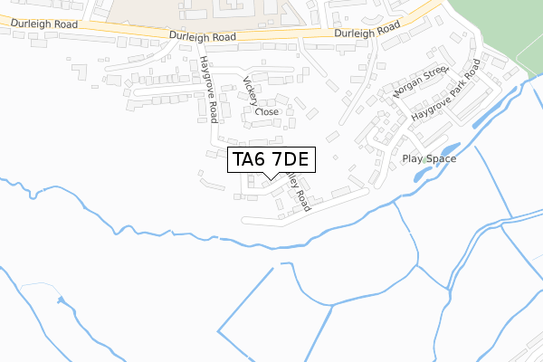 TA6 7DE map - large scale - OS Open Zoomstack (Ordnance Survey)