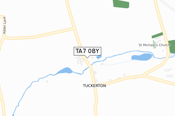 TA7 0BY map - large scale - OS Open Zoomstack (Ordnance Survey)