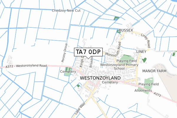 TA7 0DP map - small scale - OS Open Zoomstack (Ordnance Survey)