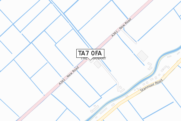 TA7 0FA map - large scale - OS Open Zoomstack (Ordnance Survey)