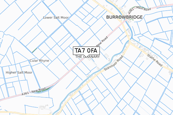 TA7 0FA map - small scale - OS Open Zoomstack (Ordnance Survey)