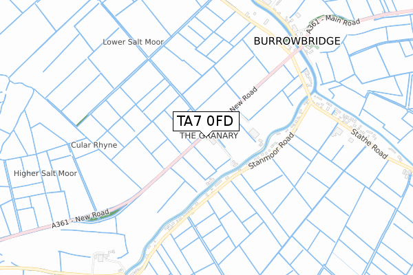 TA7 0FD map - small scale - OS Open Zoomstack (Ordnance Survey)