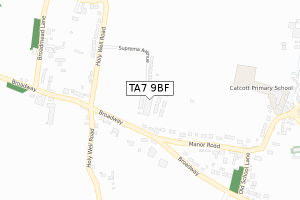 TA7 9BF map - large scale - OS Open Zoomstack (Ordnance Survey)