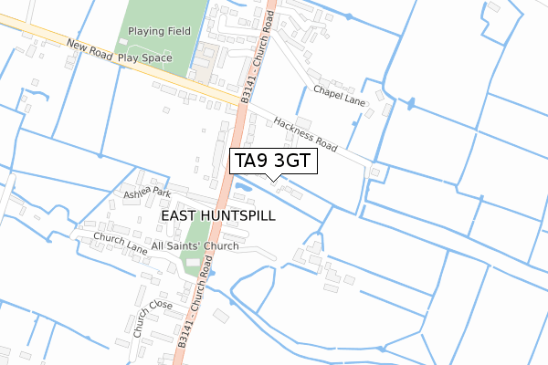 TA9 3GT map - large scale - OS Open Zoomstack (Ordnance Survey)
