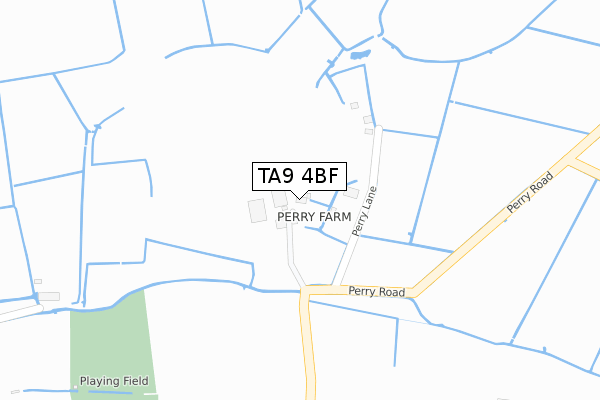 TA9 4BF map - large scale - OS Open Zoomstack (Ordnance Survey)