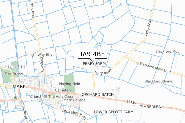 TA9 4BF map - small scale - OS Open Zoomstack (Ordnance Survey)