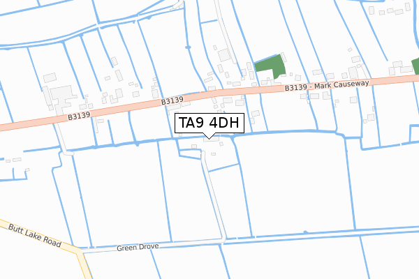 TA9 4DH map - large scale - OS Open Zoomstack (Ordnance Survey)