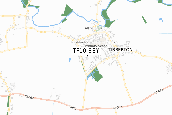 TF10 8EY map - small scale - OS Open Zoomstack (Ordnance Survey)