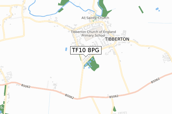 TF10 8PG map - small scale - OS Open Zoomstack (Ordnance Survey)