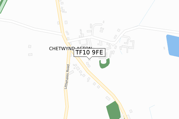 TF10 9FE map - large scale - OS Open Zoomstack (Ordnance Survey)