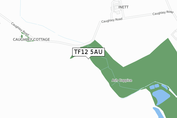 TF12 5AU map - large scale - OS Open Zoomstack (Ordnance Survey)