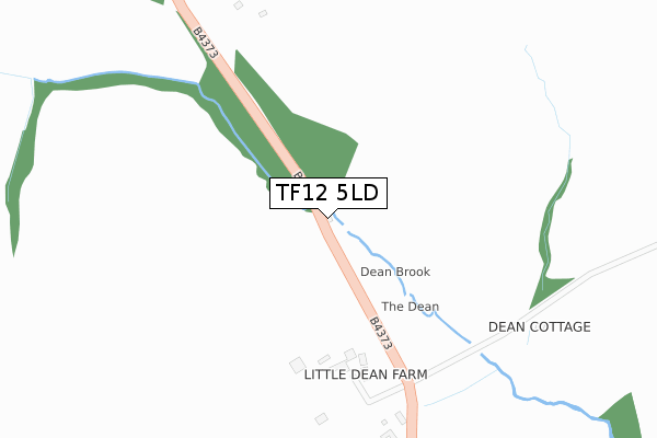 TF12 5LD map - large scale - OS Open Zoomstack (Ordnance Survey)