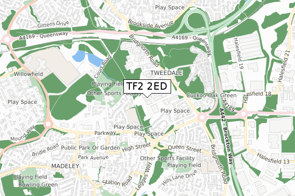 TF2 2ED map - small scale - OS Open Zoomstack (Ordnance Survey)