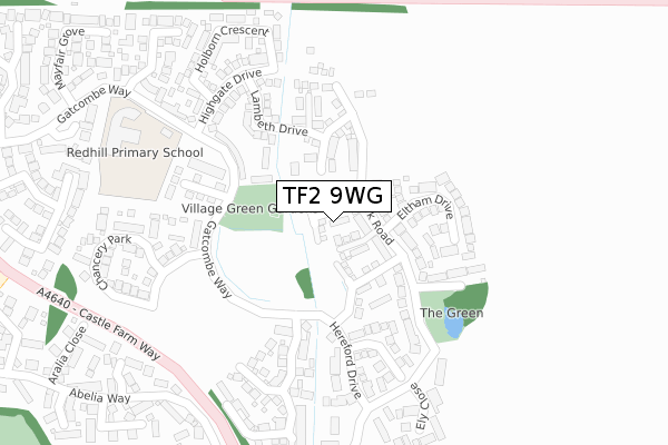 TF2 9WG map - large scale - OS Open Zoomstack (Ordnance Survey)