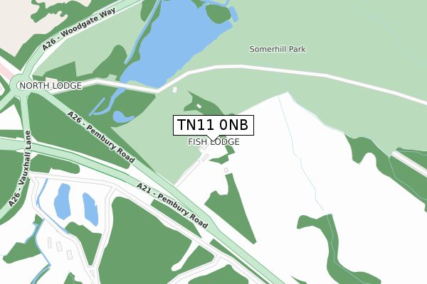 TN11 0NB map - large scale - OS Open Zoomstack (Ordnance Survey)