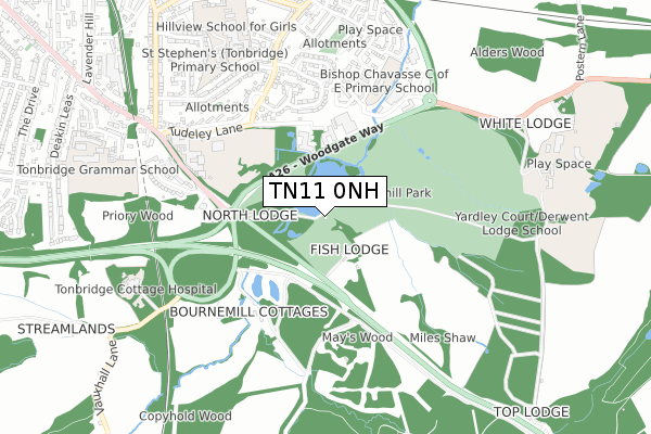 TN11 0NH map - small scale - OS Open Zoomstack (Ordnance Survey)