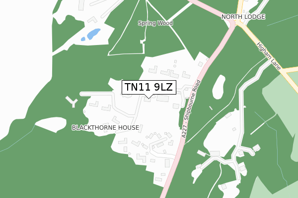 TN11 9LZ map - large scale - OS Open Zoomstack (Ordnance Survey)