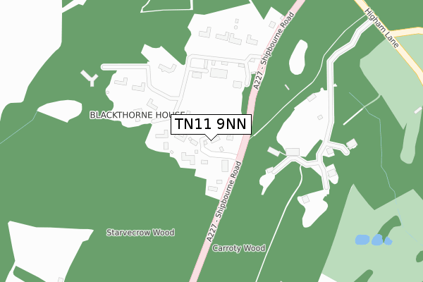 TN11 9NN map - large scale - OS Open Zoomstack (Ordnance Survey)