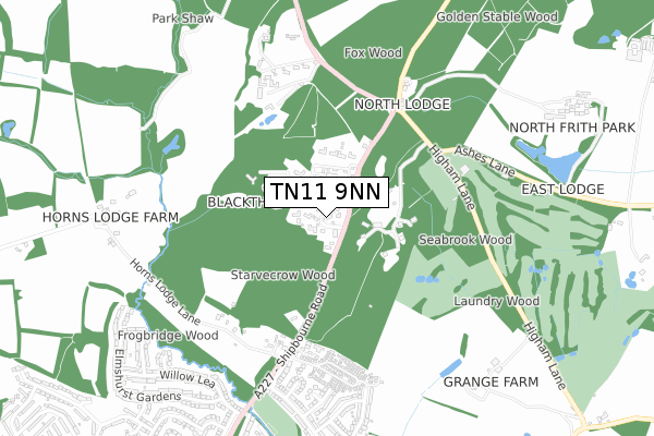 TN11 9NN map - small scale - OS Open Zoomstack (Ordnance Survey)