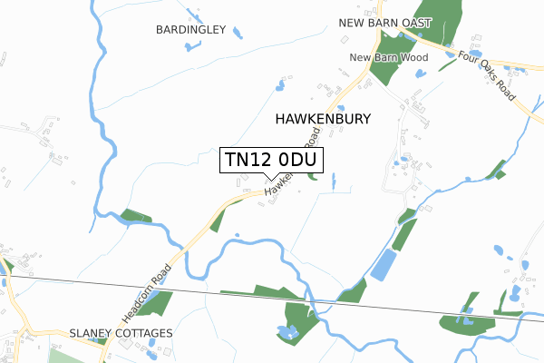 TN12 0DU map - small scale - OS Open Zoomstack (Ordnance Survey)