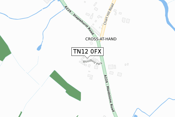 TN12 0FX map - large scale - OS Open Zoomstack (Ordnance Survey)