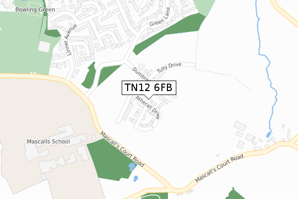 TN12 6FB map - large scale - OS Open Zoomstack (Ordnance Survey)