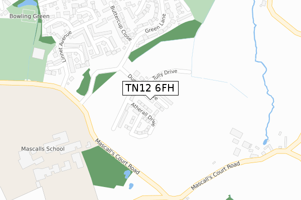 TN12 6FH map - large scale - OS Open Zoomstack (Ordnance Survey)