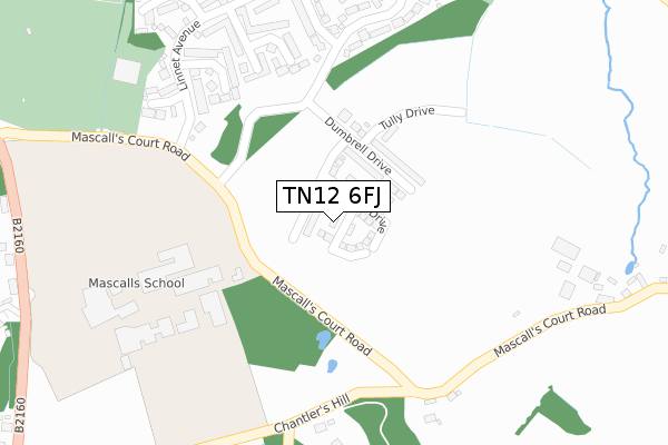 TN12 6FJ map - large scale - OS Open Zoomstack (Ordnance Survey)