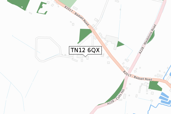 TN12 6QX map - large scale - OS Open Zoomstack (Ordnance Survey)