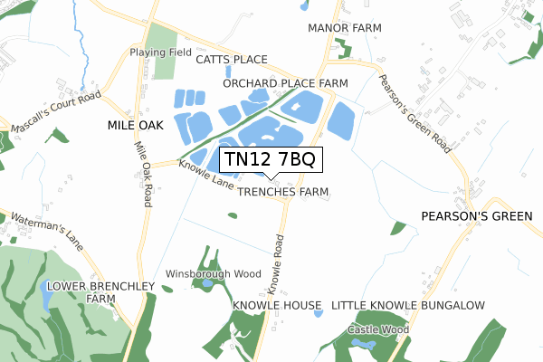 TN12 7BQ map - small scale - OS Open Zoomstack (Ordnance Survey)