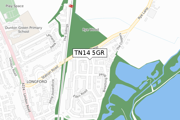 TN14 5GR map - large scale - OS Open Zoomstack (Ordnance Survey)