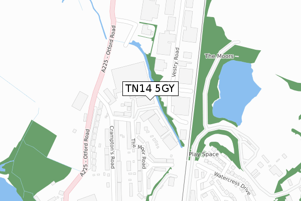 TN14 5GY map - large scale - OS Open Zoomstack (Ordnance Survey)