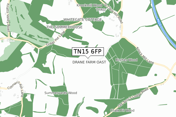 TN15 6FP map - small scale - OS Open Zoomstack (Ordnance Survey)