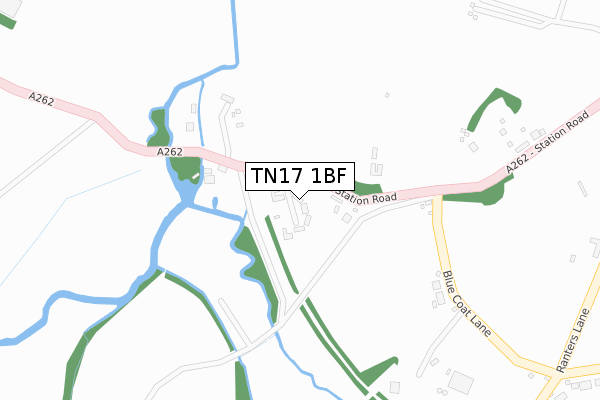 TN17 1BF map - large scale - OS Open Zoomstack (Ordnance Survey)