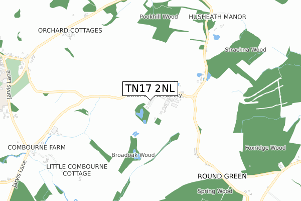 TN17 2NL map - small scale - OS Open Zoomstack (Ordnance Survey)