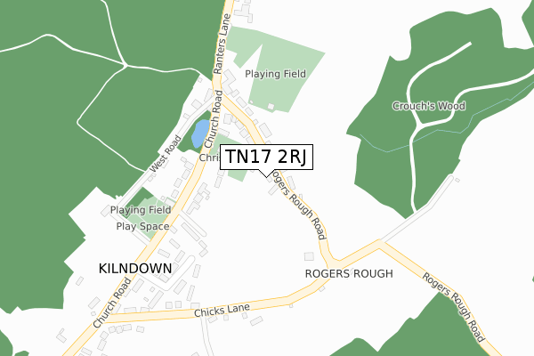 TN17 2RJ map - large scale - OS Open Zoomstack (Ordnance Survey)