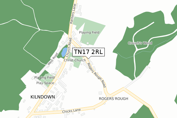 TN17 2RL map - large scale - OS Open Zoomstack (Ordnance Survey)