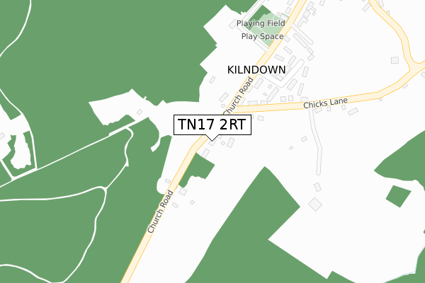 TN17 2RT map - large scale - OS Open Zoomstack (Ordnance Survey)