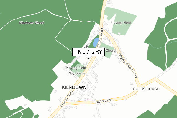 TN17 2RY map - large scale - OS Open Zoomstack (Ordnance Survey)