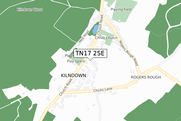 TN17 2SE map - large scale - OS Open Zoomstack (Ordnance Survey)