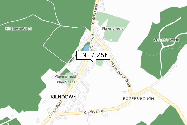 TN17 2SF map - large scale - OS Open Zoomstack (Ordnance Survey)