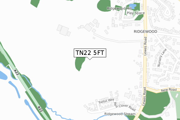 TN22 5FT map - large scale - OS Open Zoomstack (Ordnance Survey)