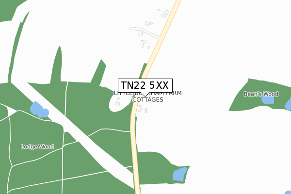 TN22 5XX map - large scale - OS Open Zoomstack (Ordnance Survey)