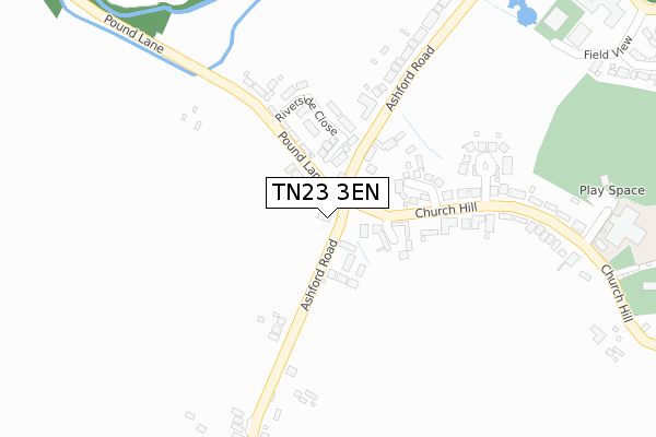 TN23 3EN map - large scale - OS Open Zoomstack (Ordnance Survey)