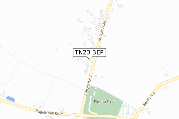 TN23 3EP map - large scale - OS Open Zoomstack (Ordnance Survey)