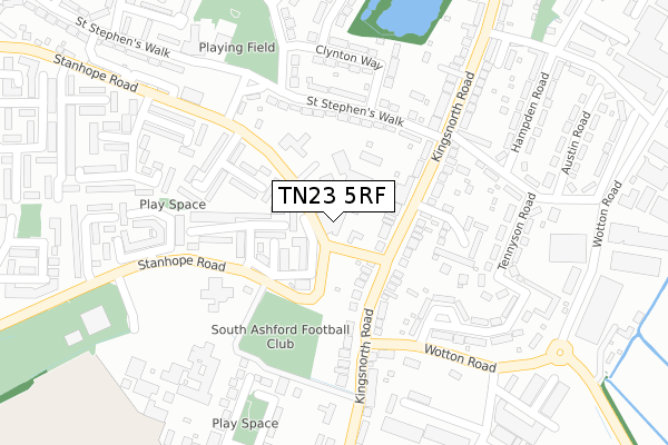 TN23 5RF map - large scale - OS Open Zoomstack (Ordnance Survey)