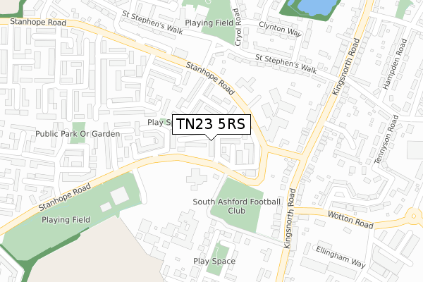 TN23 5RS map - large scale - OS Open Zoomstack (Ordnance Survey)