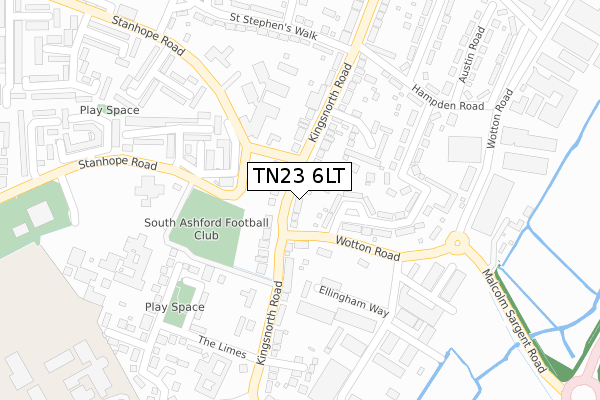 TN23 6LT map - large scale - OS Open Zoomstack (Ordnance Survey)