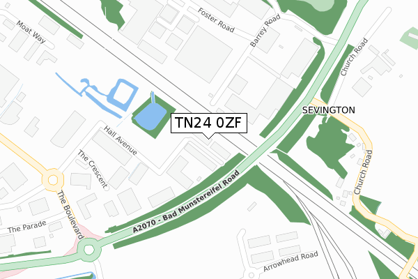 TN24 0ZF map - large scale - OS Open Zoomstack (Ordnance Survey)